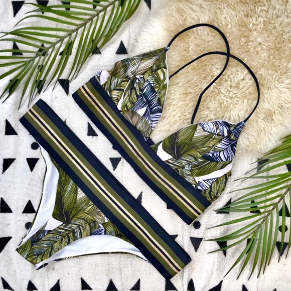 H&M Other - H&M Palm Leaf Bikini, size 8